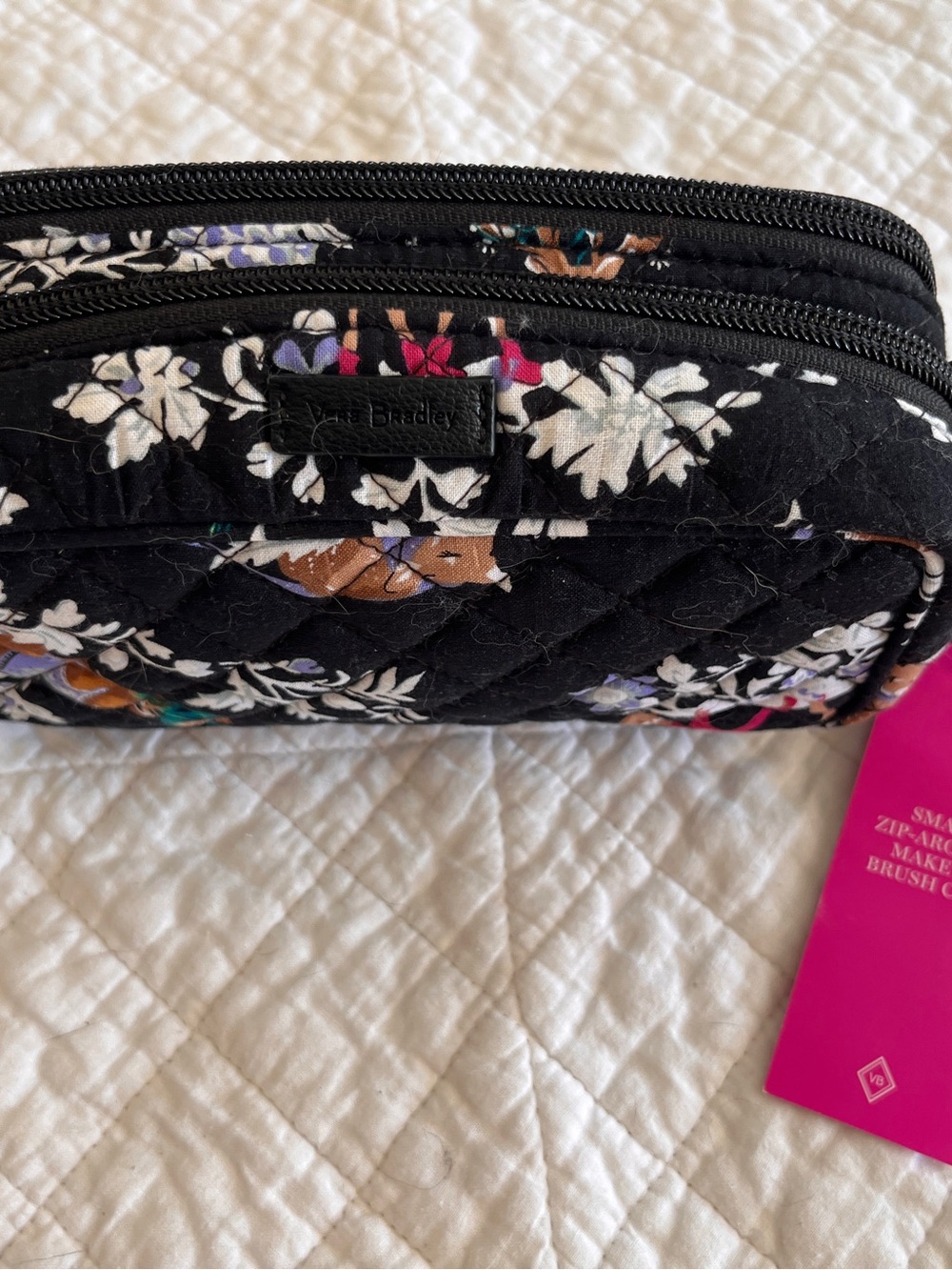 Vera Bradley Small Zip Around Make Up Brush Case NWT Woodland Friends